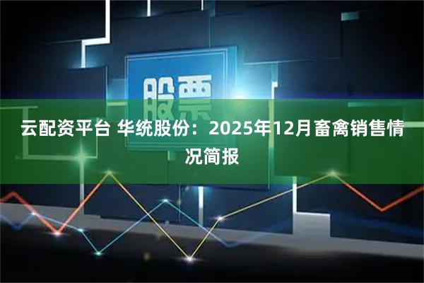 云配资平台 华统股份：2025年12月畜禽销售情况简报